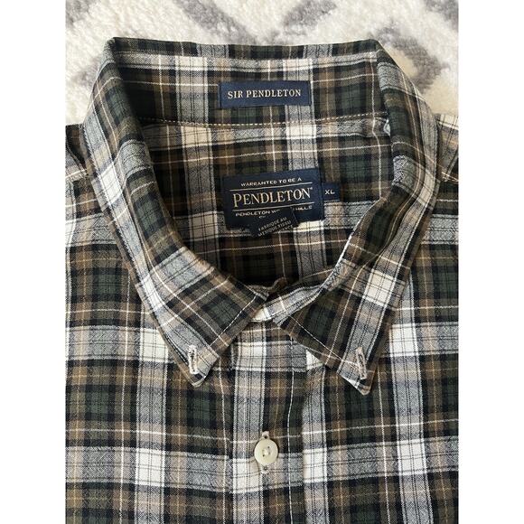 PENDLETON Sir Pendleton 100% Wool Button Down Classic Board Shirt - Picture 5 of 11